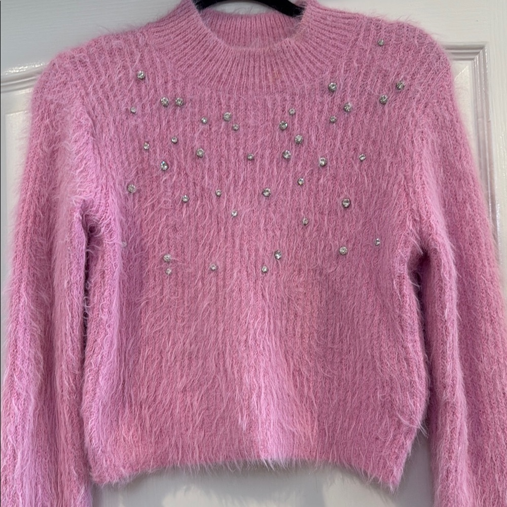 Zara pink Embellished Women's Sweater